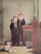 Georg Friedrich Kersting Kinder mit Katzen France oil painting artist